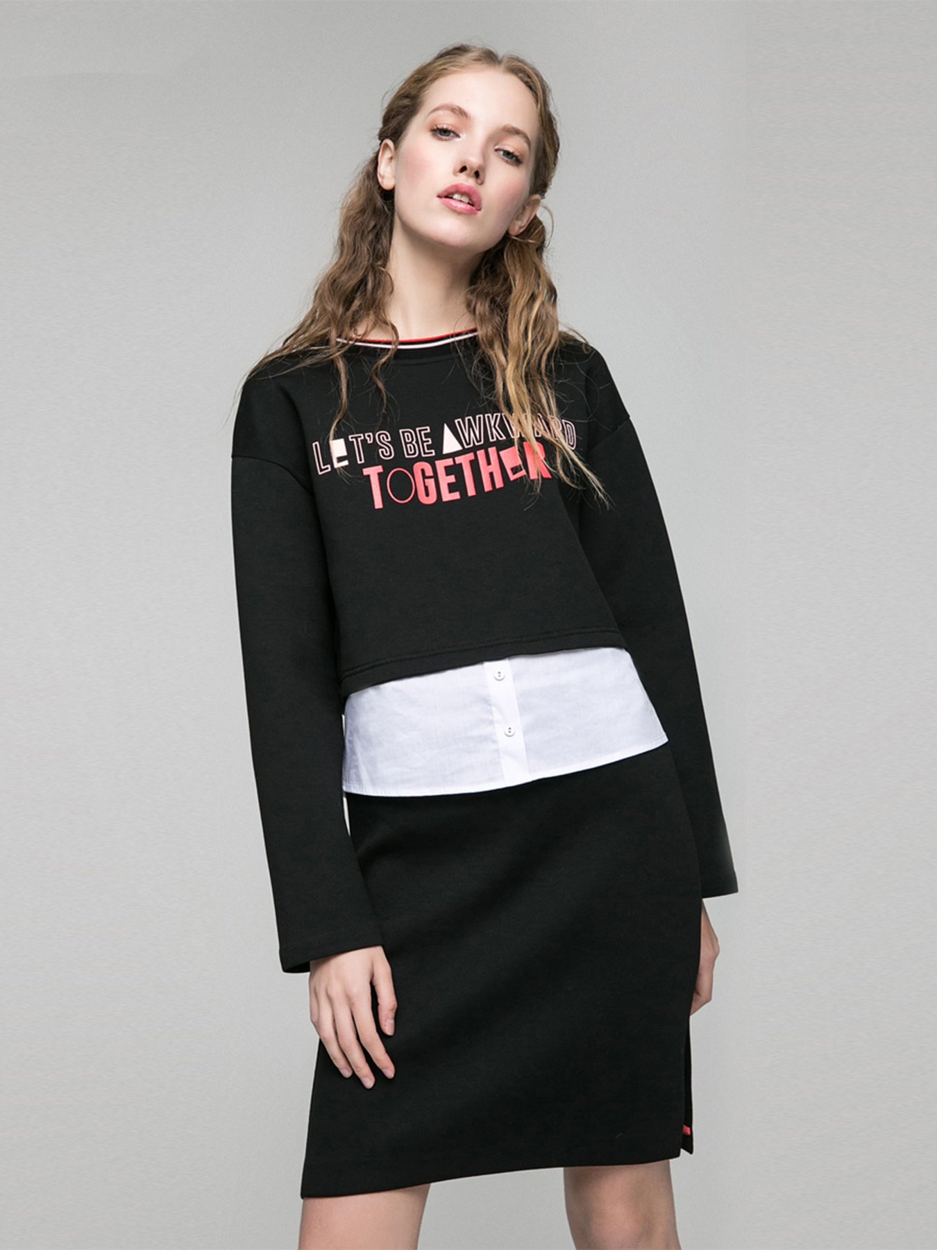 Повсякденний костюм Only модель 117107503E40_чорний комб. Фото