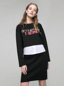 Повсякденний костюм Only модель 117107503E40_чорний комб. Фото