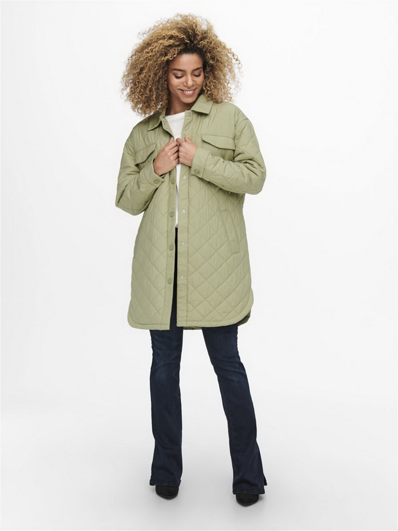 Куртка-сорочка Only модель 15245897_Slate Green Куртка-сорочка Only модель 15245897_Slate Green Фото