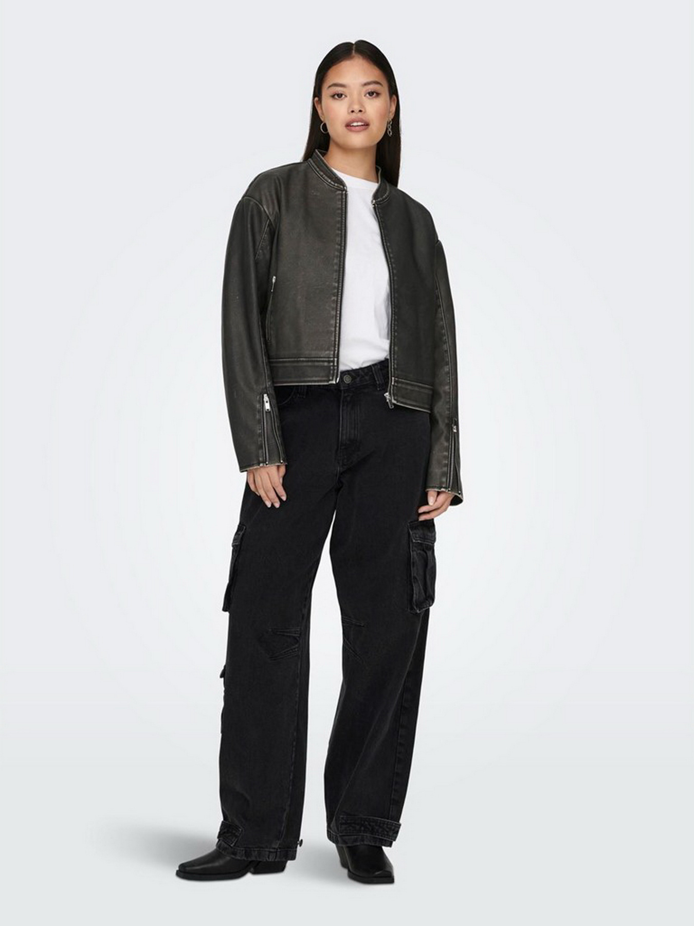 Куртка кожаная Only модель 15317180_Black Куртка кожаная Only модель 15317180_Black Фото