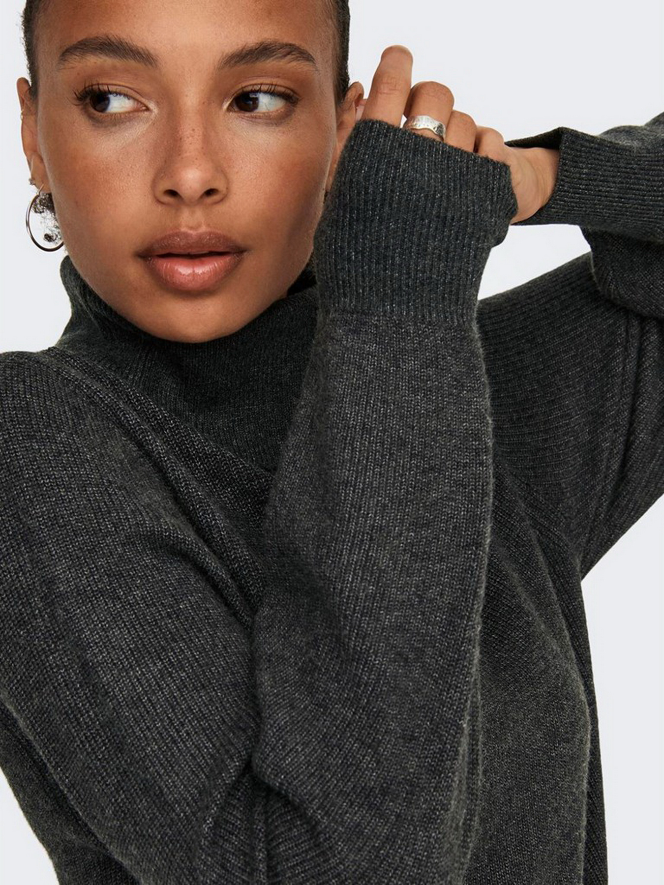 Платье миди Only модель 15309197_Dark Grey Melange Платье миди Only модель 15309197_Dark Grey Melange Фото