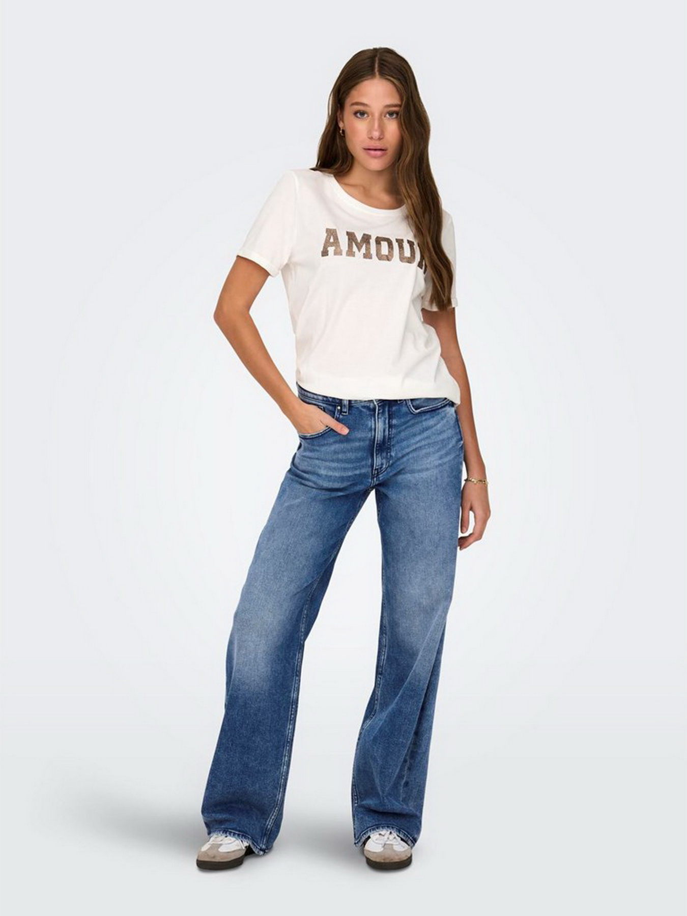 Широкі джинси Only модель 15300111_Medium Blue Denim Фото
