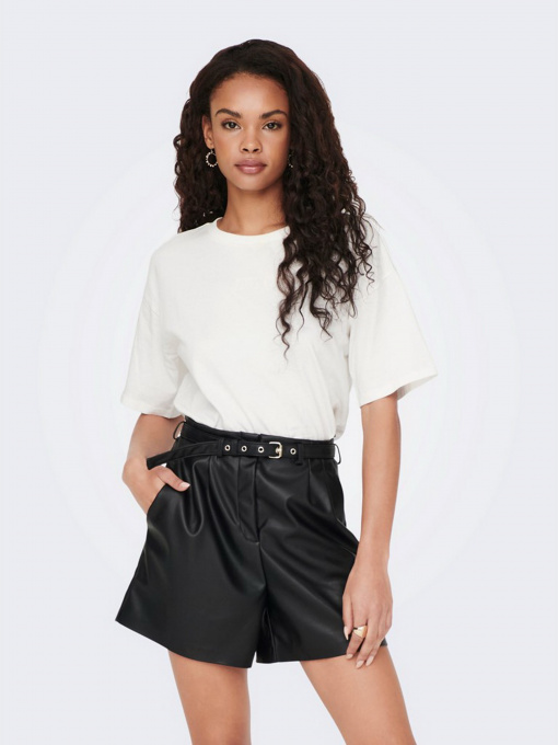 Шорти Only HEIDI FAUX LEATHER SHORTS модель 15275421_Black Фото