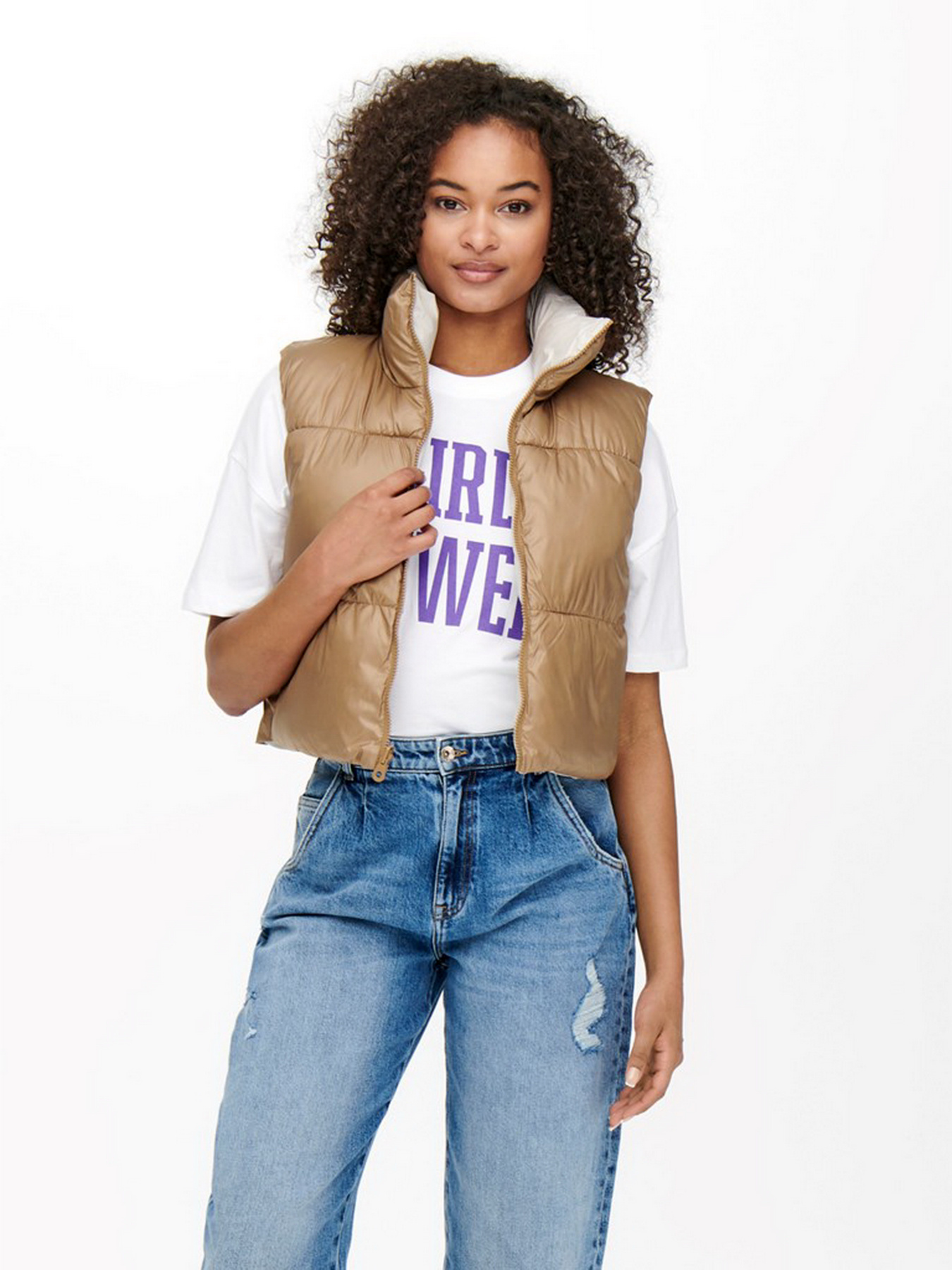 Утеплений жилет Only модель 15245572_Silver Lining Фото