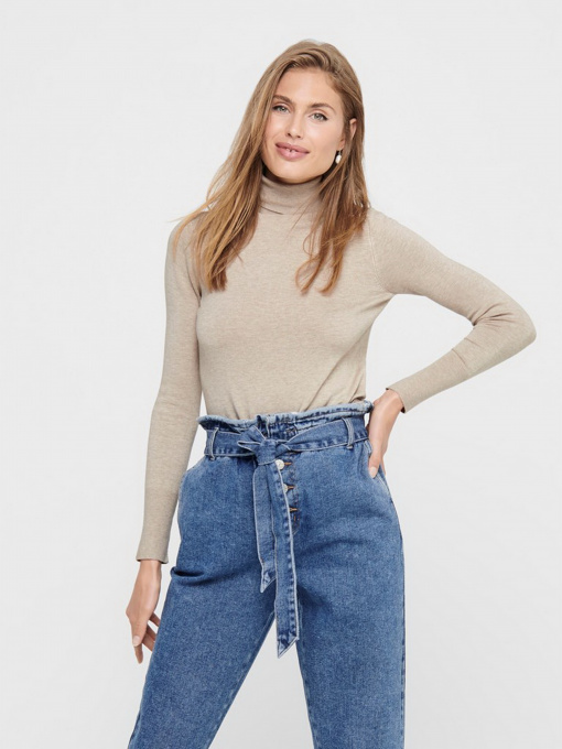 Свитры и кардиганы Only VENICE LIFE LS ROLL PULLOVER модель 15183772_Whitecap Gray Фото