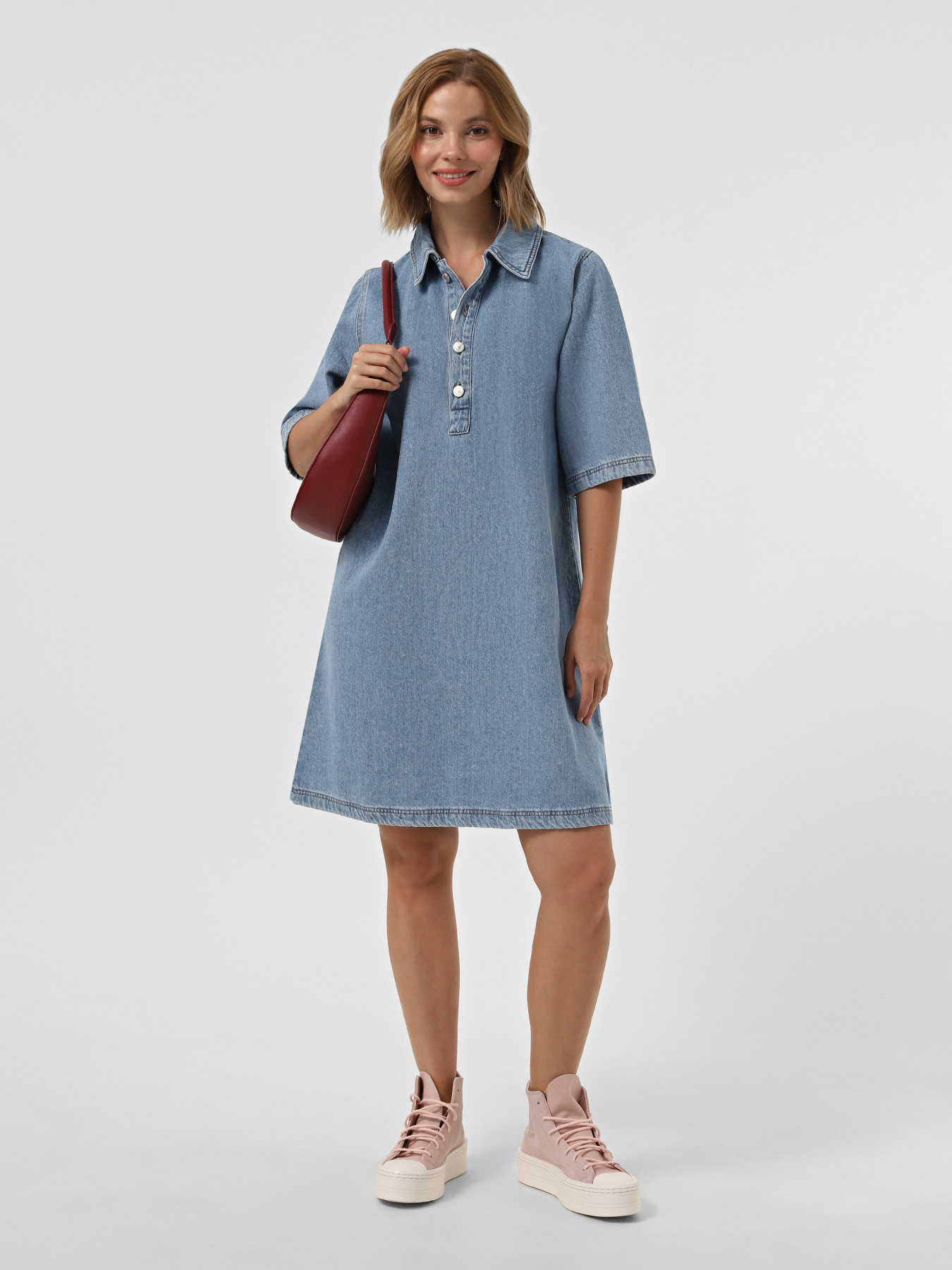 Платье мини Only модель 15335635_Light Blue Denim Фото