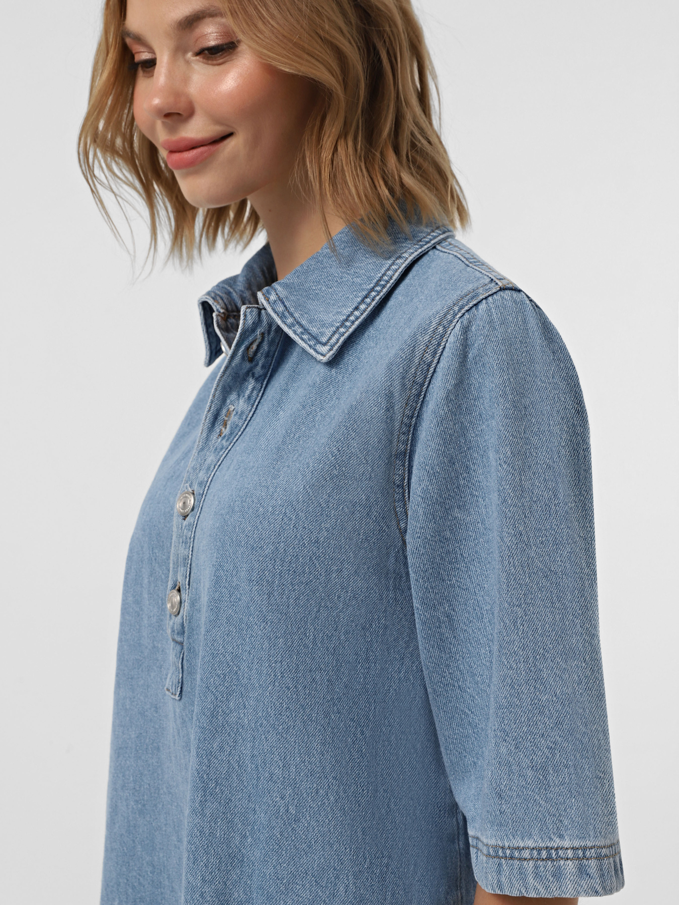 Платье мини Only модель 15335635_Light Blue Denim Фото