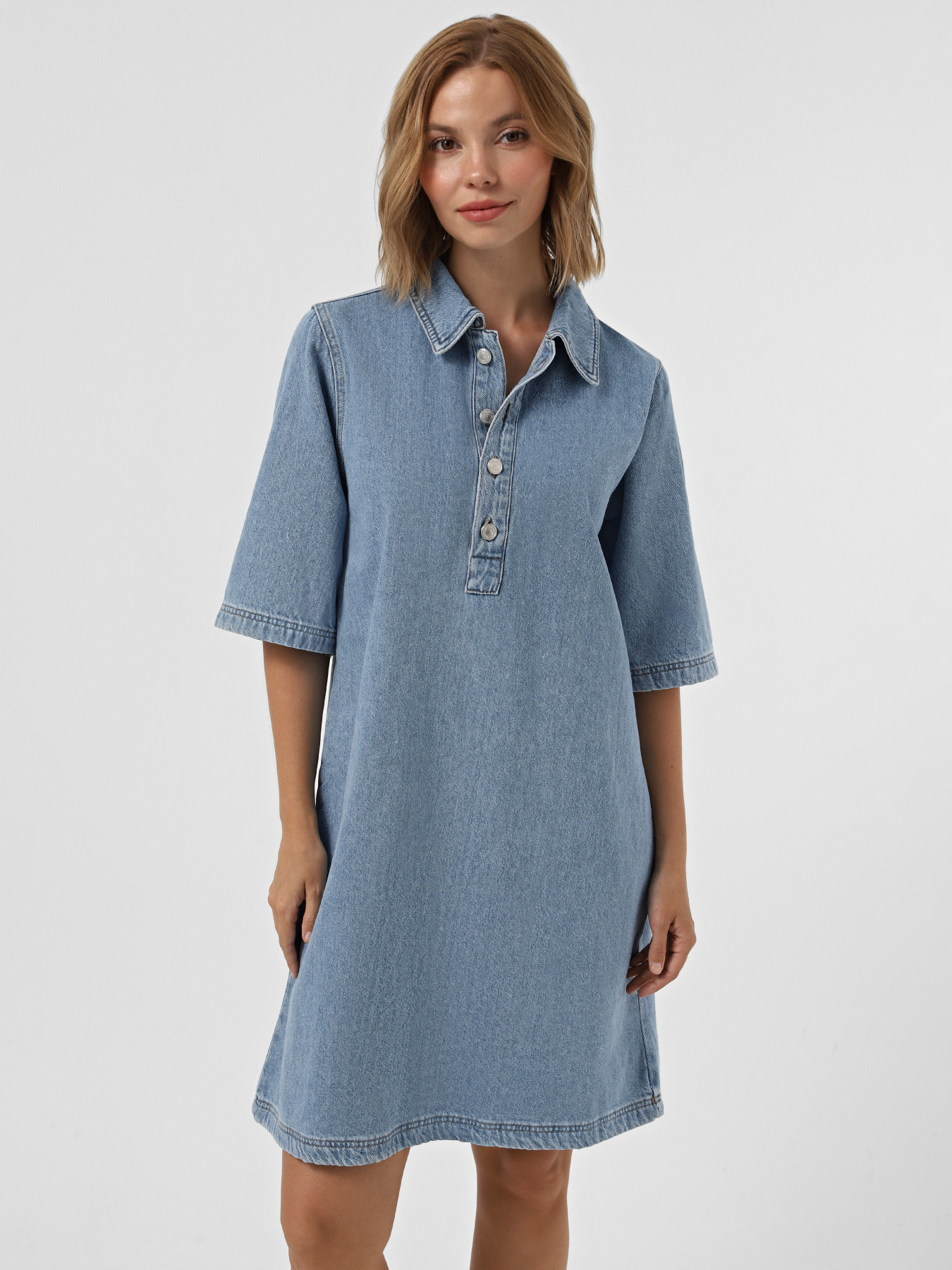 Платье мини Only модель 15335635_Light Blue Denim Фото