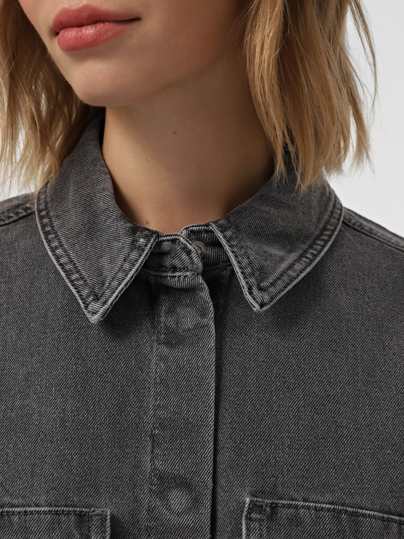 Сорочка Only модель 15295757_Medium Grey Denim Фото