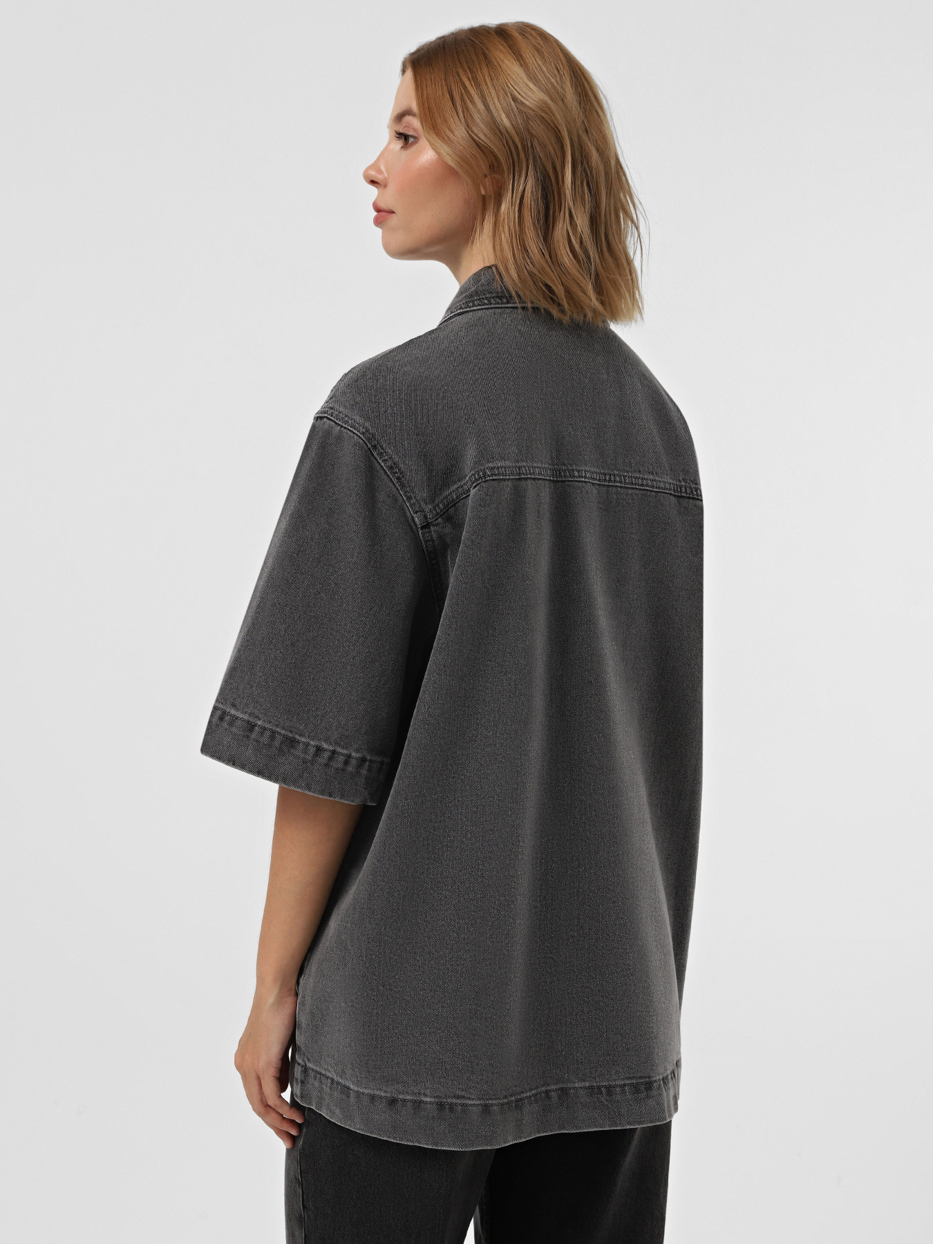 Рубашка повседневная Only модель 15295757_Medium Grey Denim Рубашка повседневная Only модель 15295757_Medium Grey Denim Фото