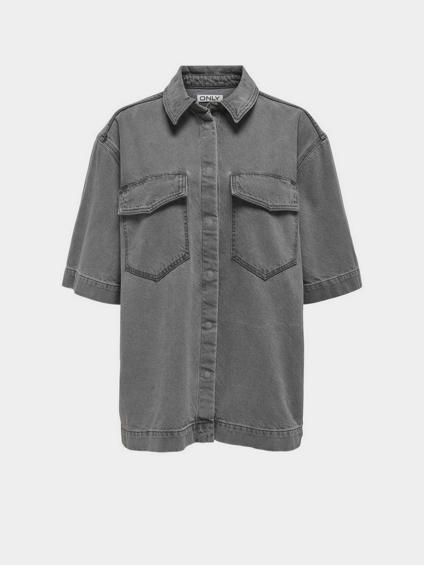 Рубашка повседневная Only модель 15295757_Medium Grey Denim Рубашка повседневная Only модель 15295757_Medium Grey Denim Фото