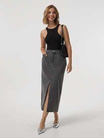 Джинсова спідниця Only модель 15321107_Medium Grey Denim Фото