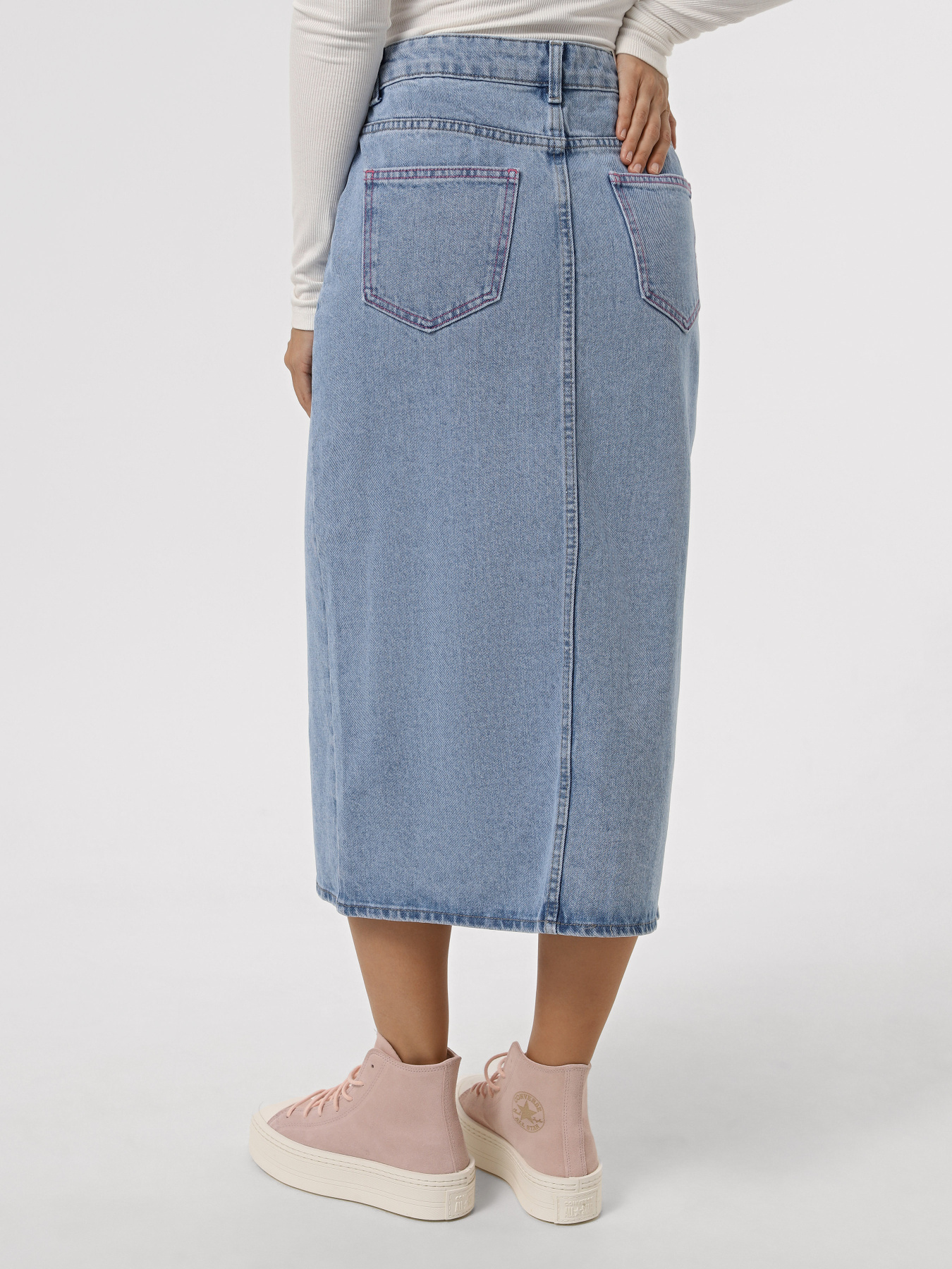 Джинсова спідниця Only модель 15330818_Light Blue Denim PINK Фото