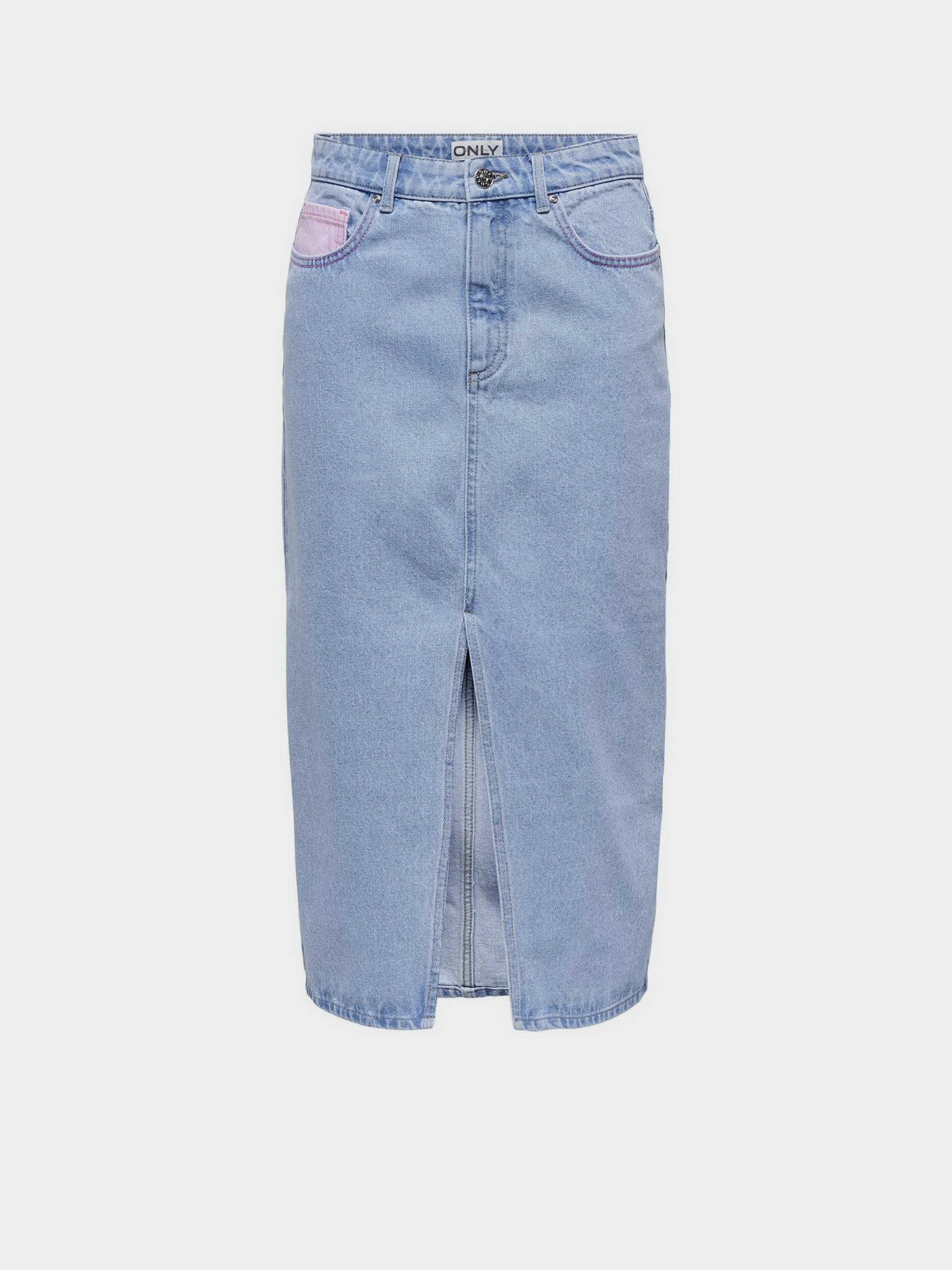 Джинсова спідниця Only модель 15330818_Light Blue Denim PINK Фото