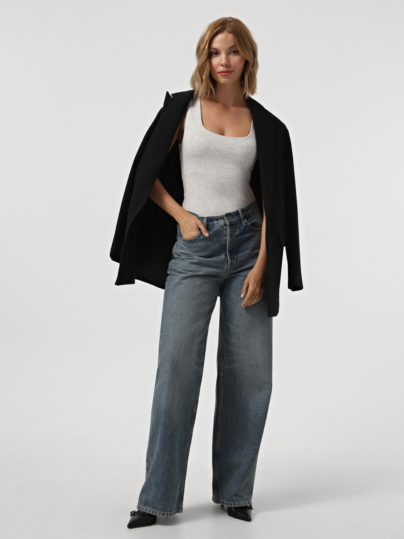 Майка Only модель 15339573_Light Grey Melange Майка Only модель 15339573_Light Grey Melange Фото