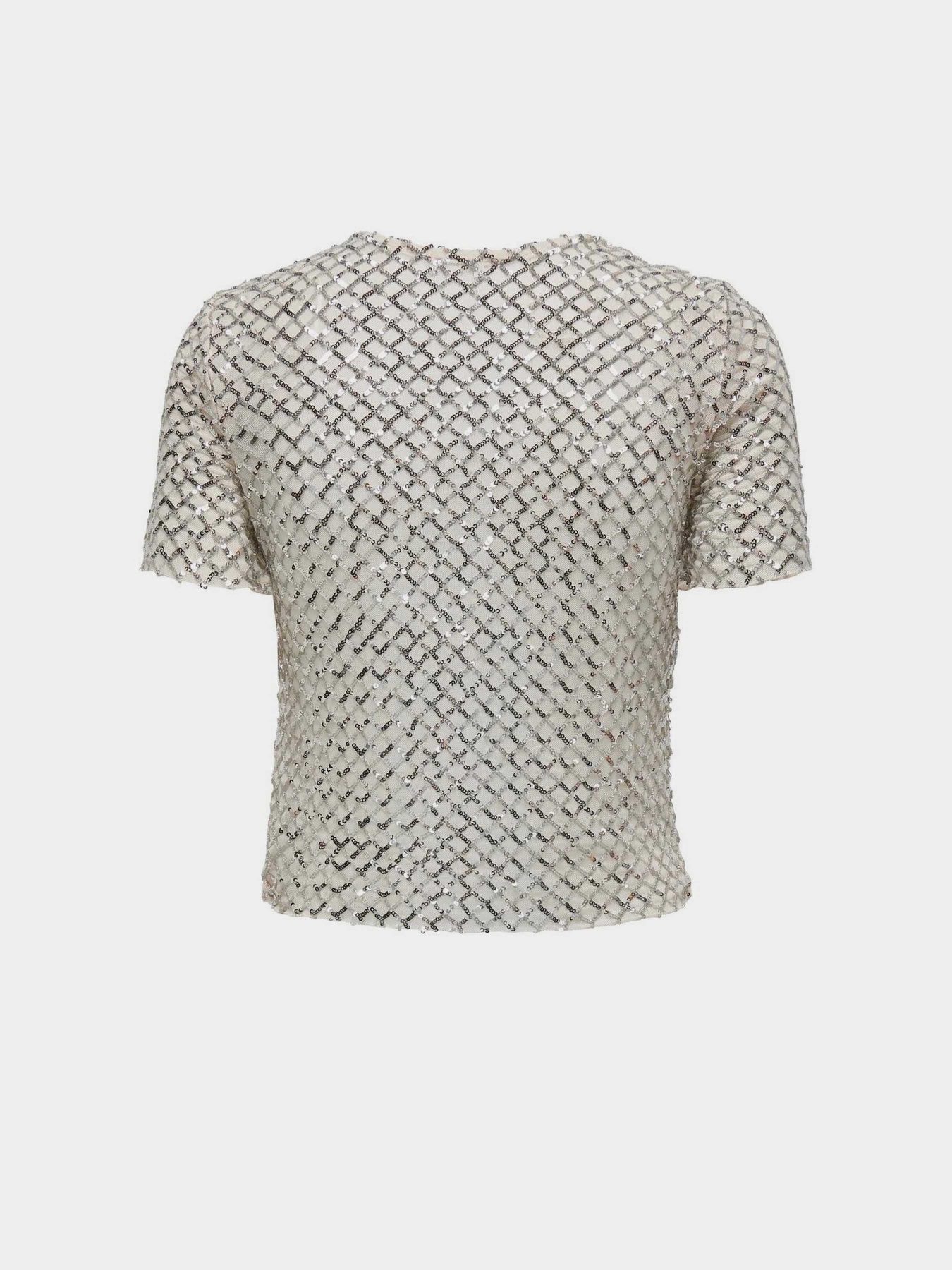 Футболка Only модель 15340766_Chateau Gray SILVER SEQUIN Фото