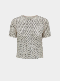 Футболка Only модель 15340766_Chateau Gray SILVER SEQUIN Фото
