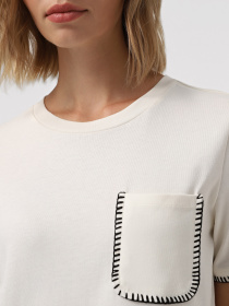 Футболка Only модель 15340871_Cloud Dancer Black Фото