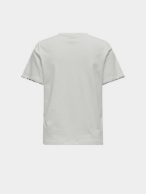 Футболка Only модель 15340871_Cloud Dancer Black Фото