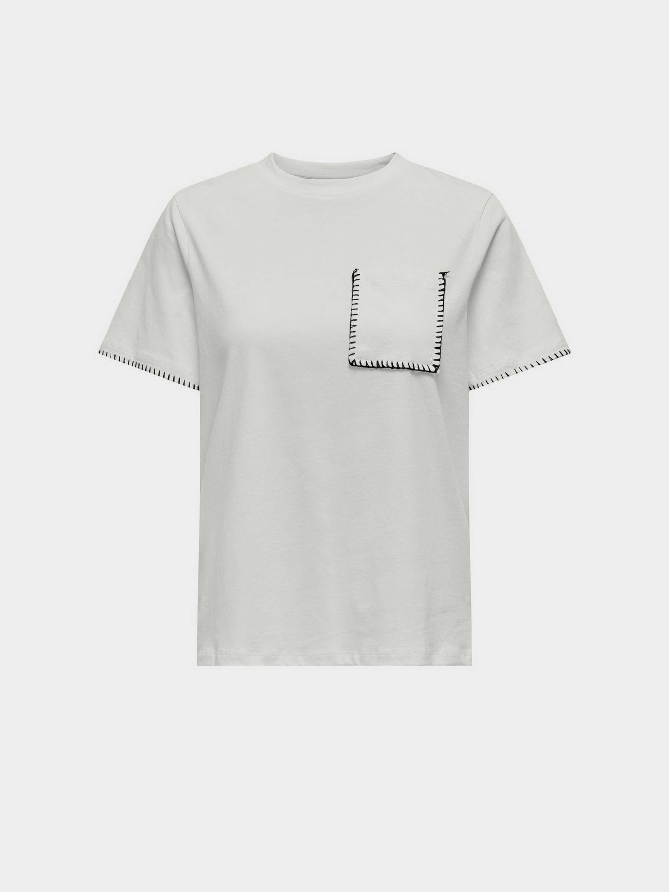 Футболка Only модель 15340871_Cloud Dancer Black Футболка Only модель 15340871_Cloud Dancer Black Фото