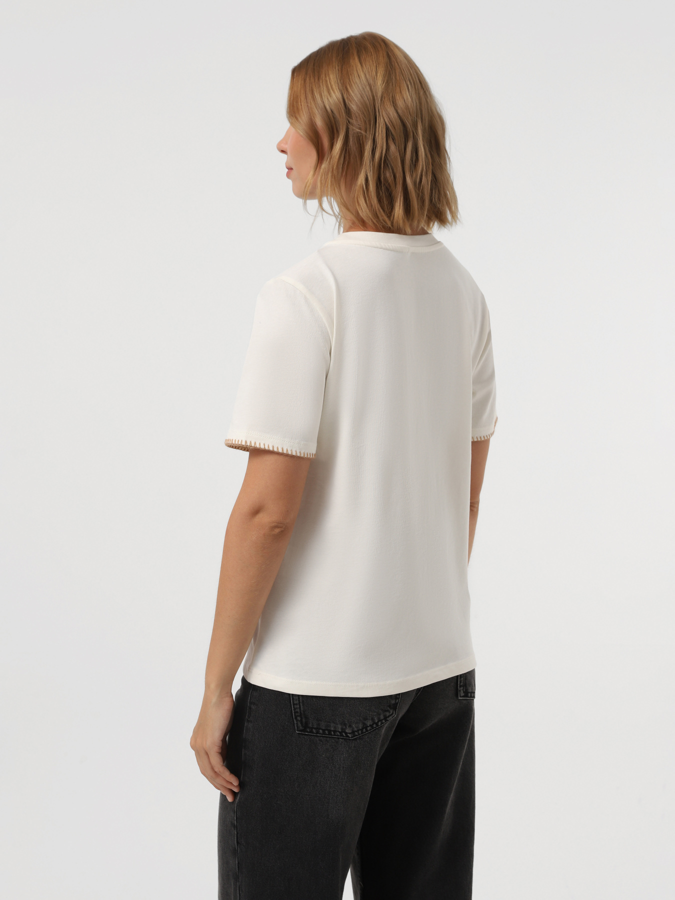 Футболка Only модель 15340871_Cloud Dancer Walnut Фото