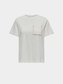 Футболка Only модель 15340871_Cloud Dancer Walnut Фото