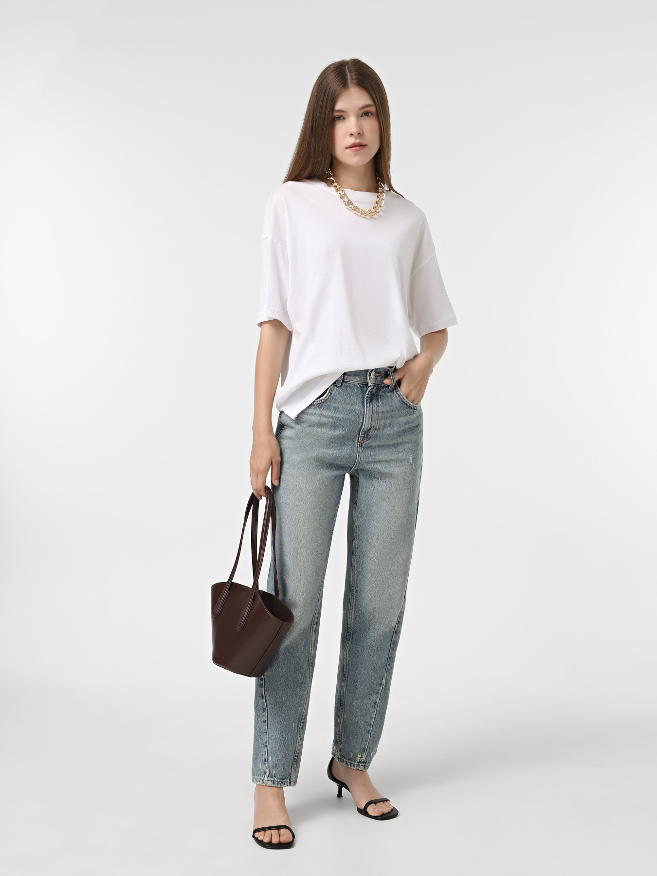 Джинсы мом Only модель 15333533_Medium Blue Denim TINTED Фото