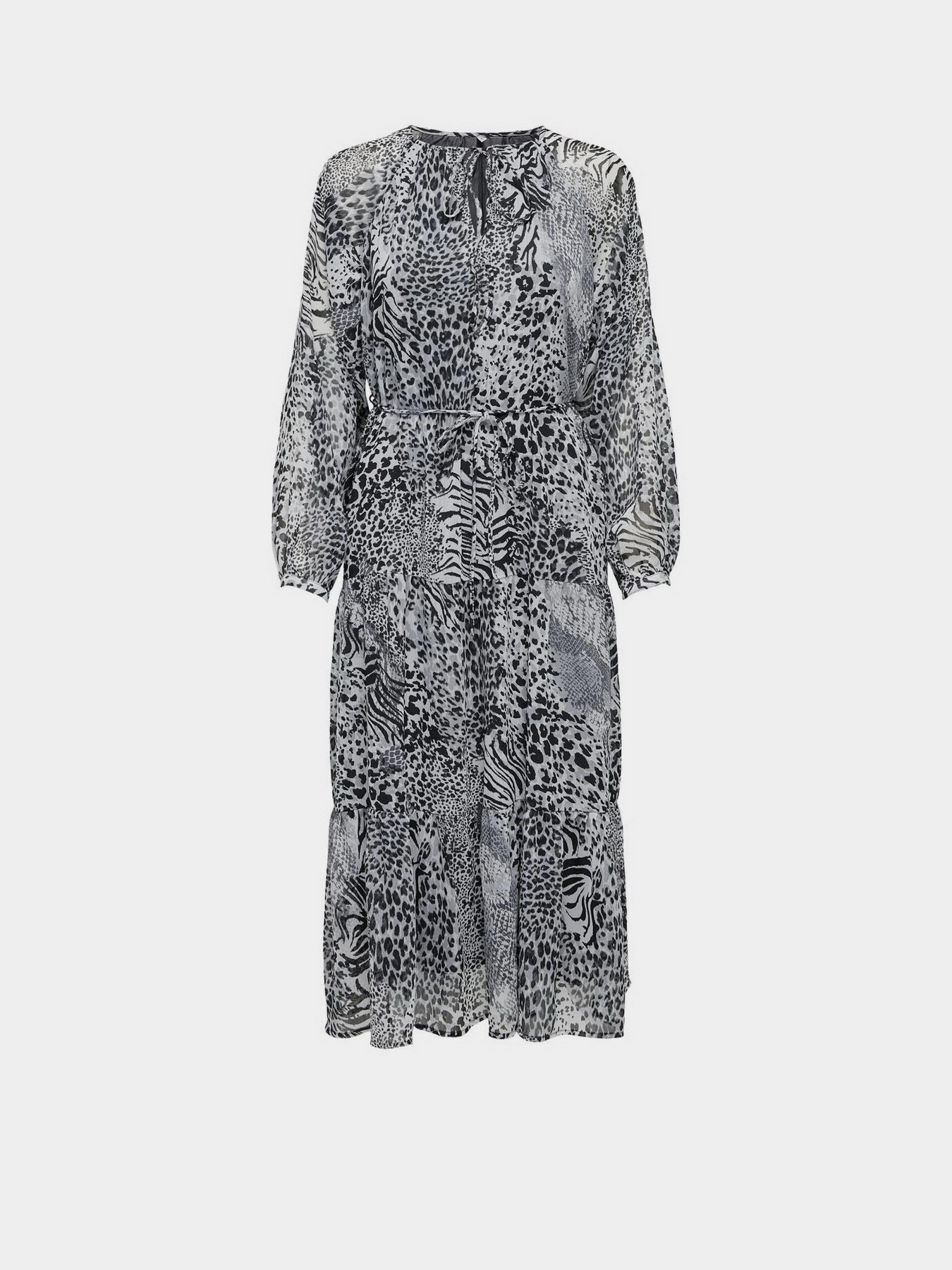 Платье миди Only модель 15329223_Gray Violet Ranch animal Фото