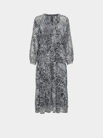 Платье миди Only модель 15329223_Gray Violet Ranch animal Фото