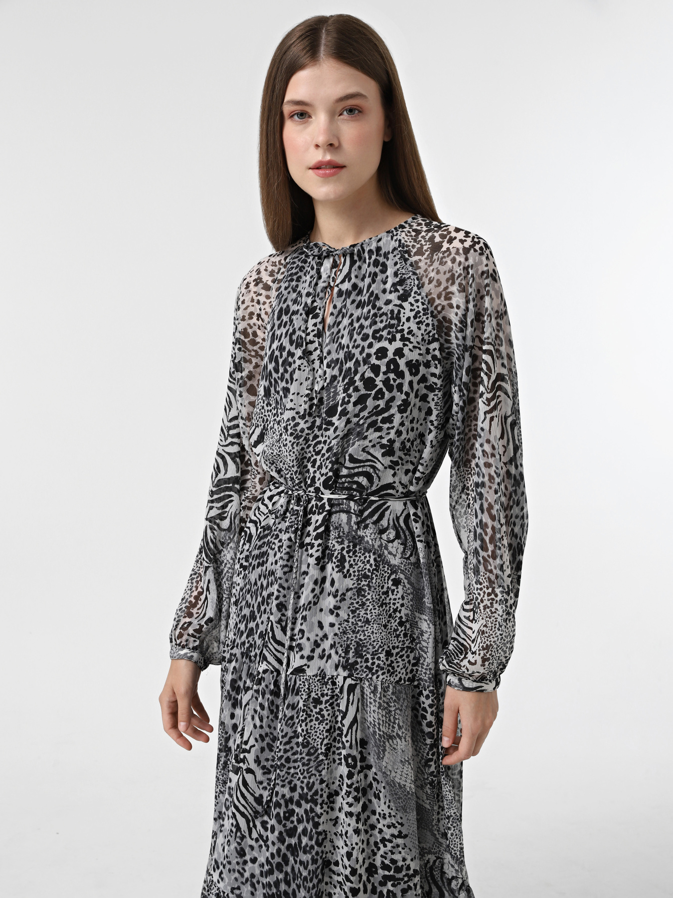 Сукня міді Only модель 15329223_Gray Violet Ranch animal Фото