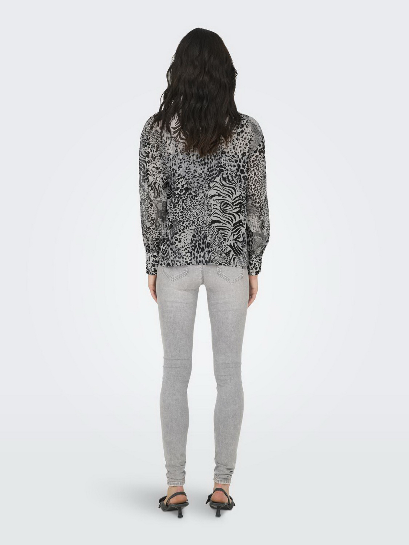 Блуза Only модель 15329222_Gray Violet Ranch animal Фото