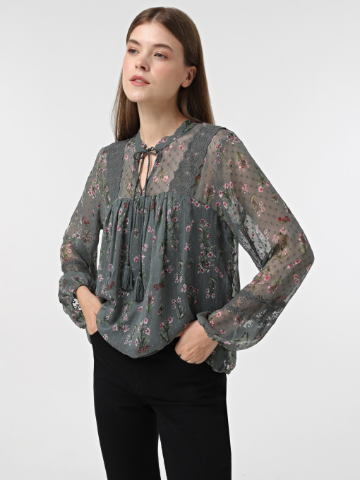 Блуза Only модель 15303600_Balsam Green LIGHT PINK FL Фото