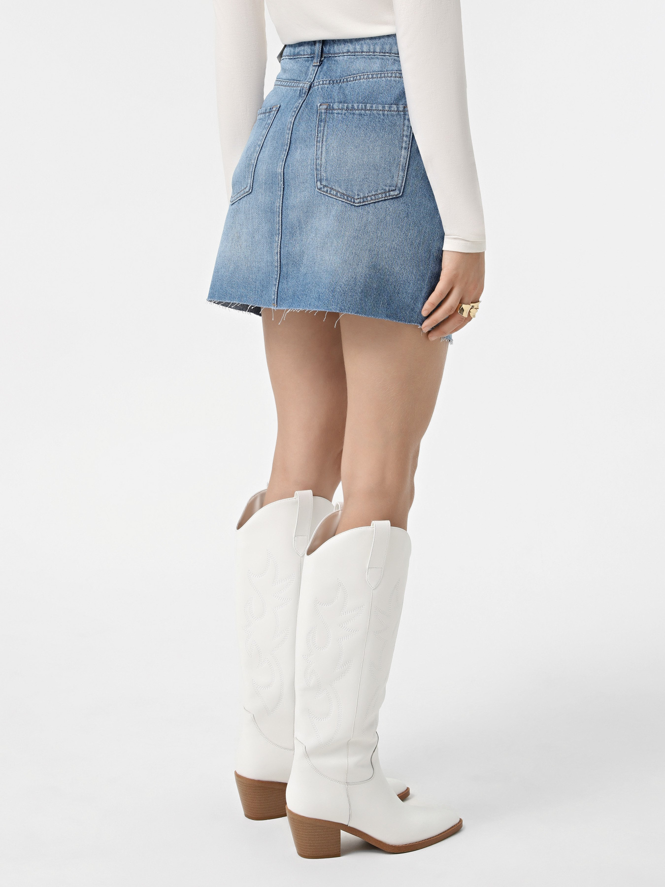 Джинсовая юбка Only модель 15325678_Medium Blue Denim Фото