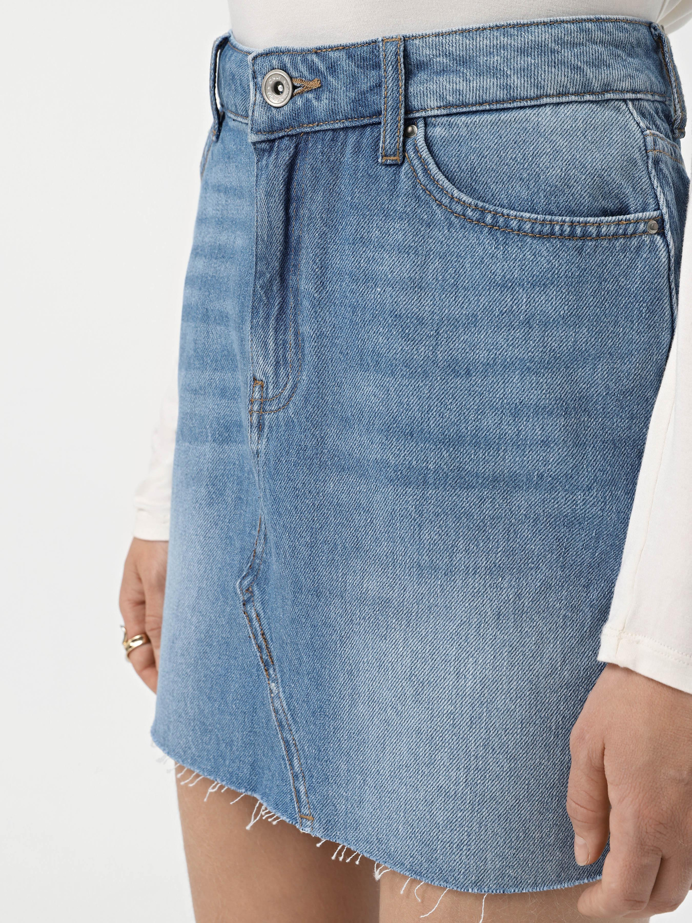 Джинсовая юбка Only модель 15325678_Medium Blue Denim Фото