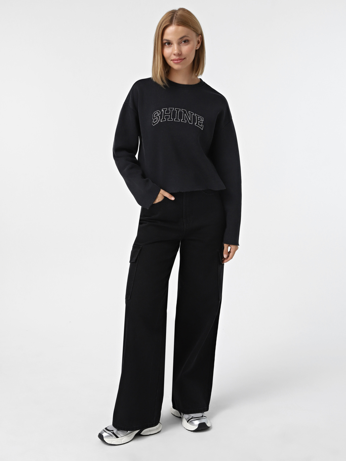 Свитшот Only модель 15330408_Black Shine Фото