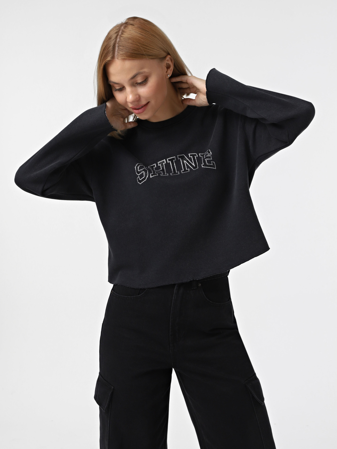 Свитшот Only модель 15330408_Black Shine Фото