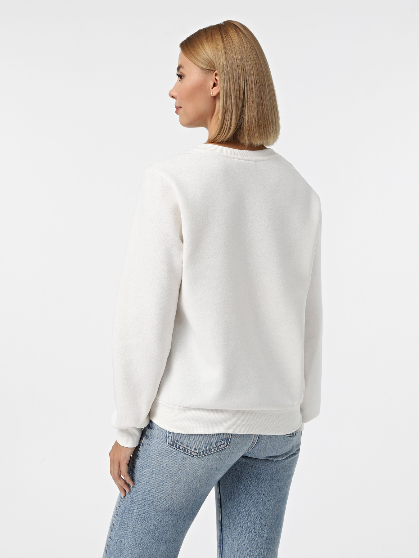 Свитшот Only модель 15331042_Cloud Dancer Smile Фото