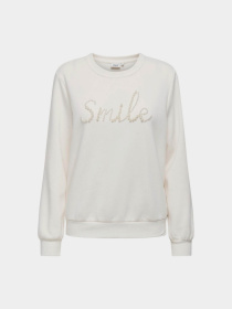 Свитшот Only модель 15331042_Cloud Dancer Smile Свитшот Only модель 15331042_Cloud Dancer Smile Фото