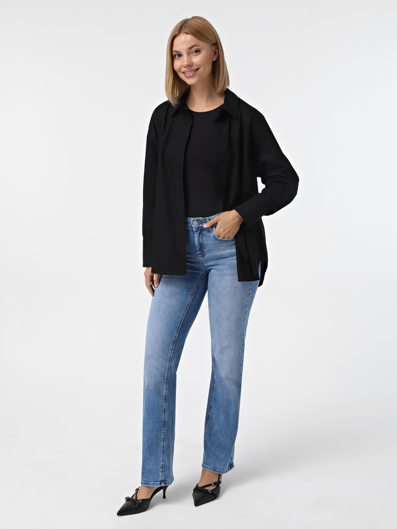 Рубашка повседневная Only модель 15328579_Black Рубашка повседневная Only модель 15328579_Black Фото