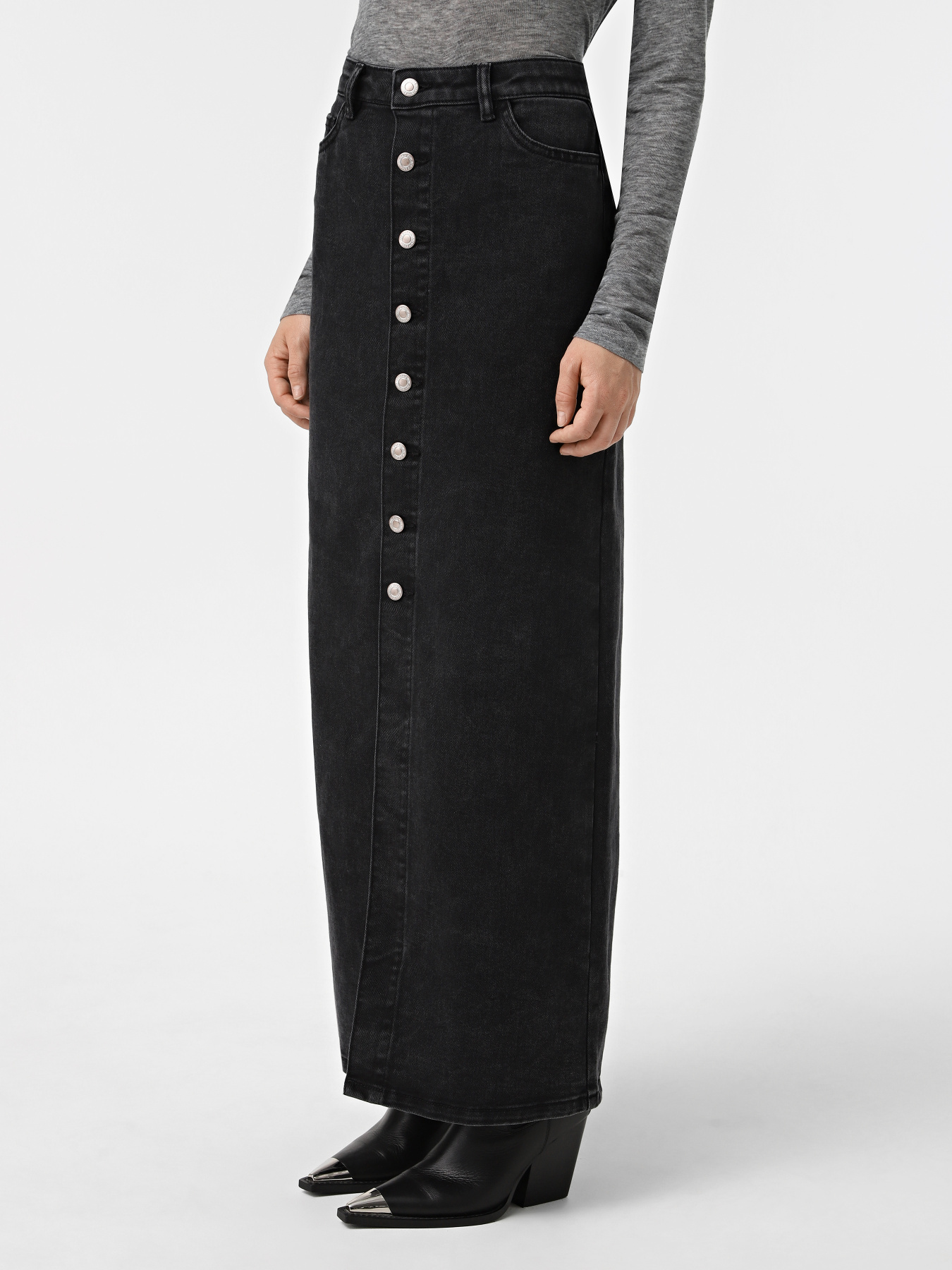 Спідниця максі Only модель 15325358_Washed Black Фото