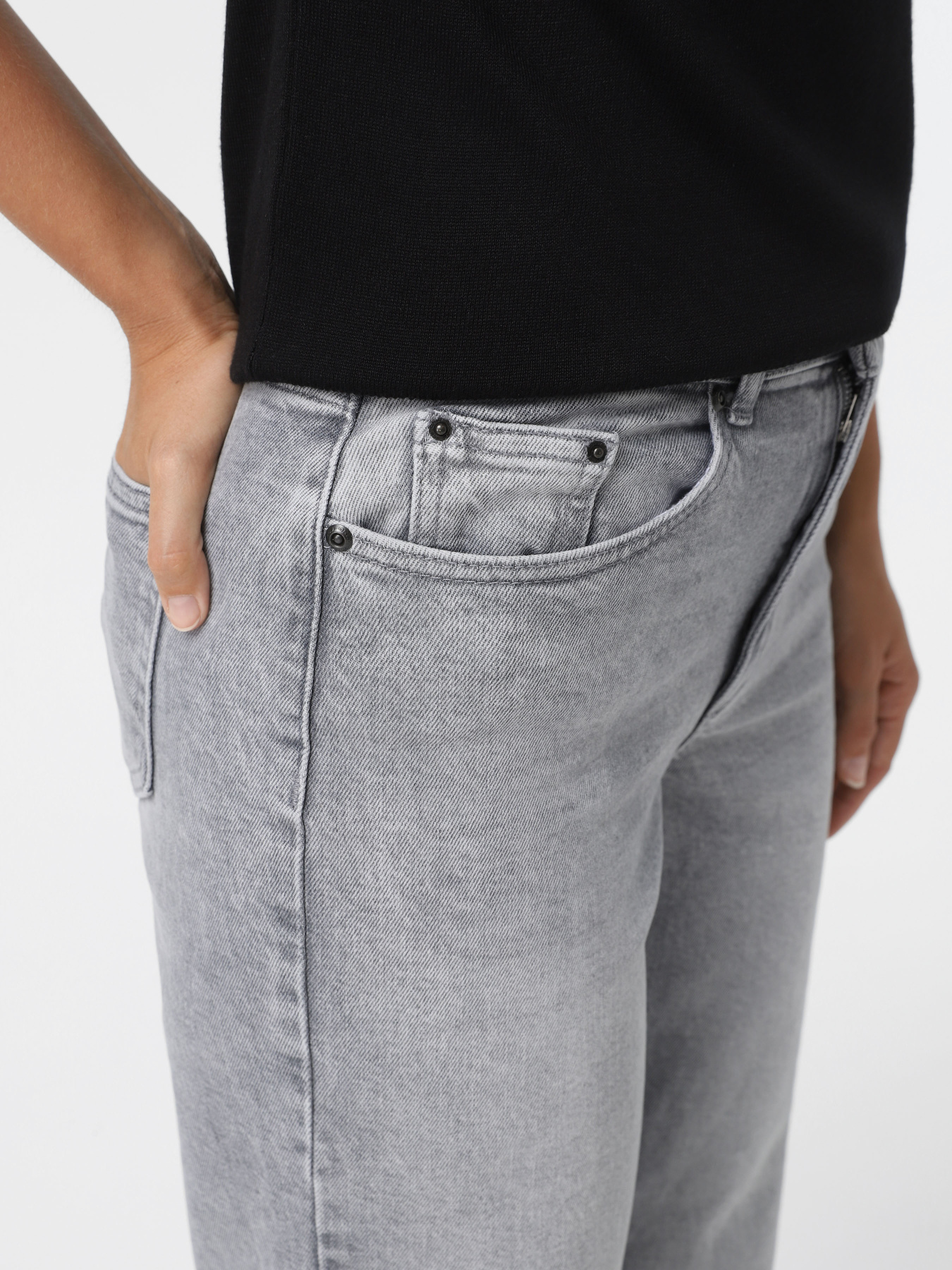 Широкие джинсы Only модель 15334821_Medium Grey Denim Фото