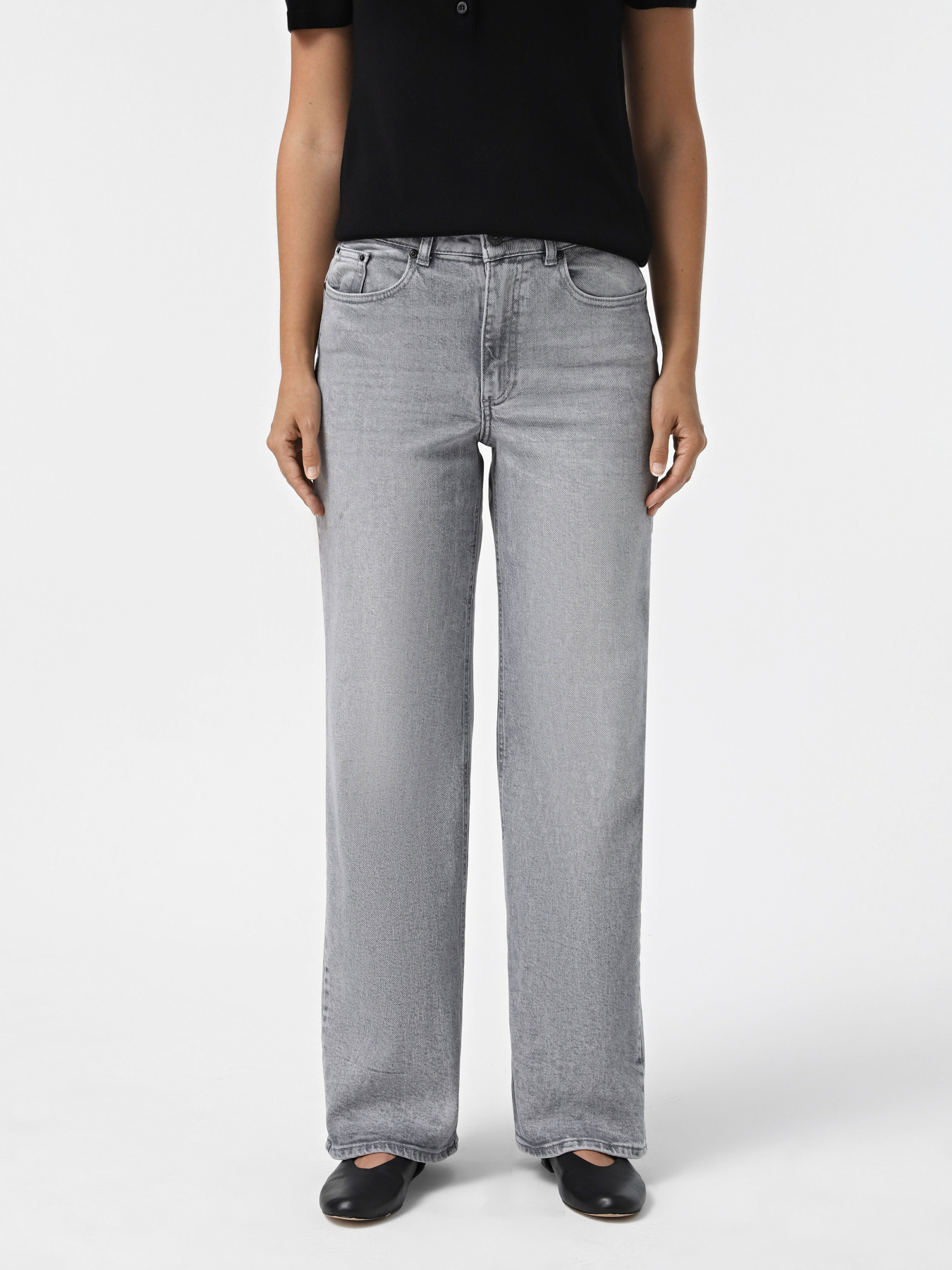 Широкие джинсы Only модель 15334821_Medium Grey Denim Фото