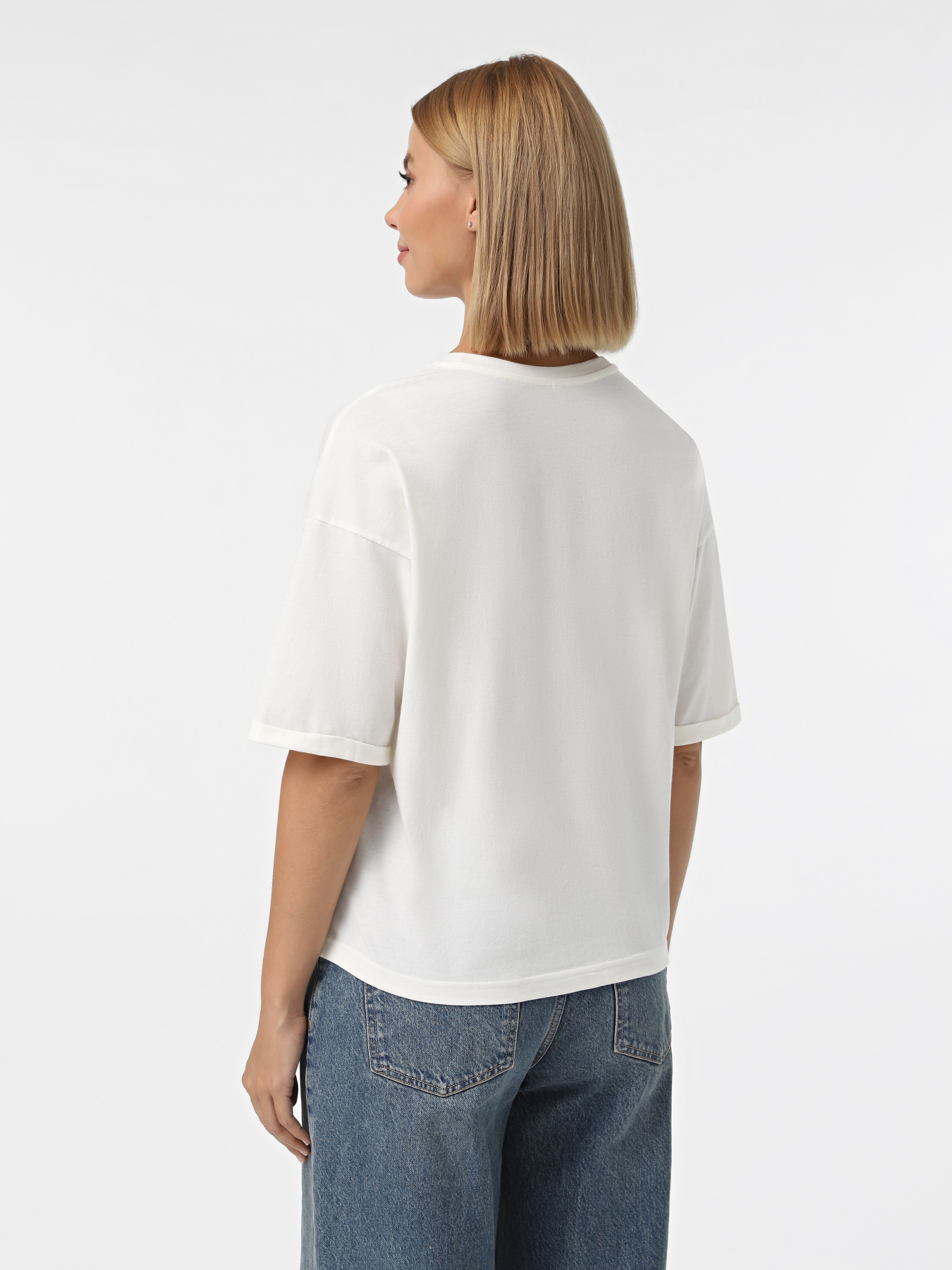 Футболка Only модель 15330982_Cloud Dancer Smile Фото