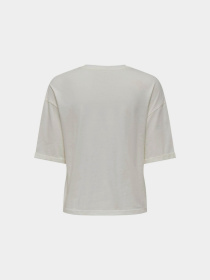 Футболка Only модель 15330982_Cloud Dancer Smile Фото