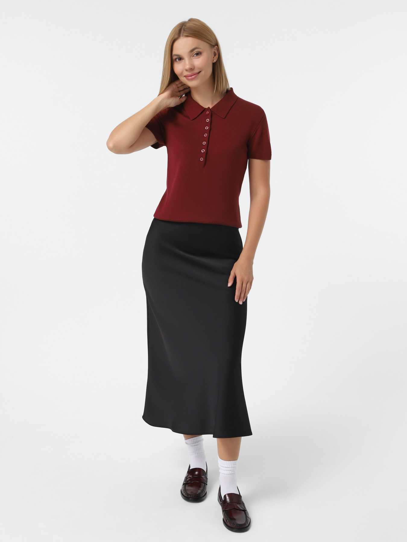 Поло Only модель 15347183_Cabernet Фото