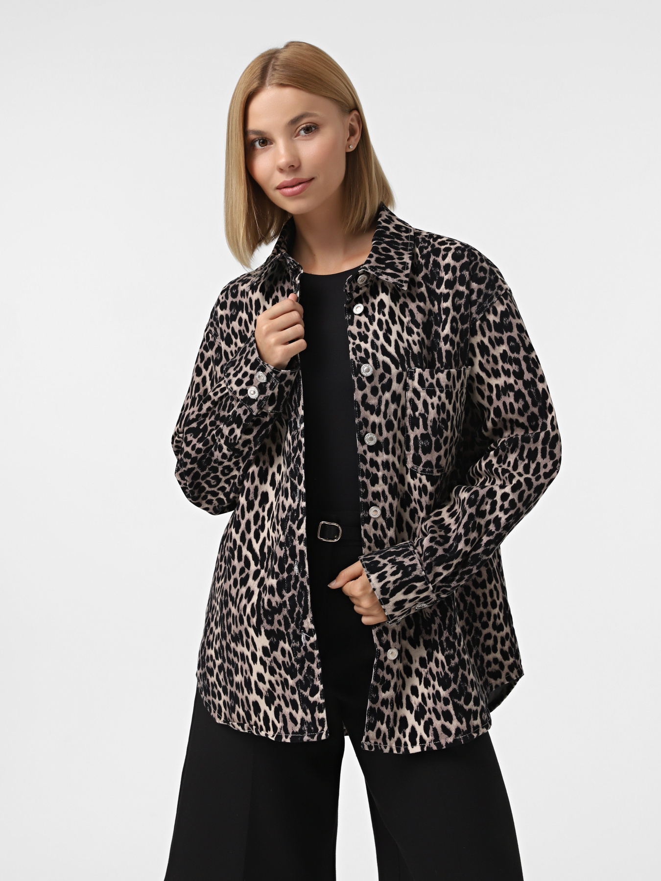 Сорочка повсякденна Only модель 15342526_Black LEO Сорочка повсякденна Only модель 15342526_Black LEO Фото