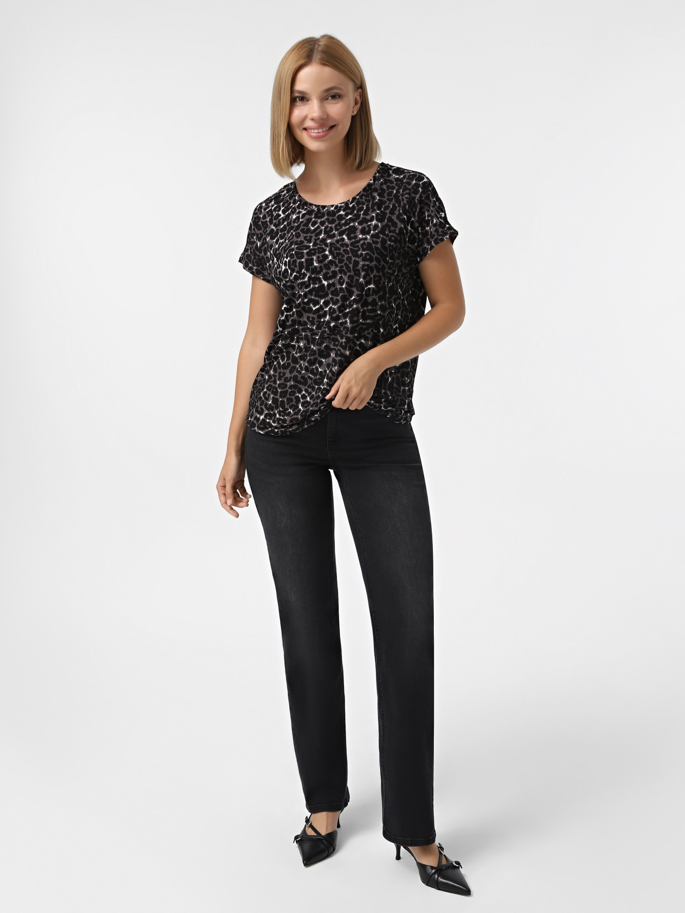 Футболка Only модель 15344399_Asphalt Fancy leo Фото