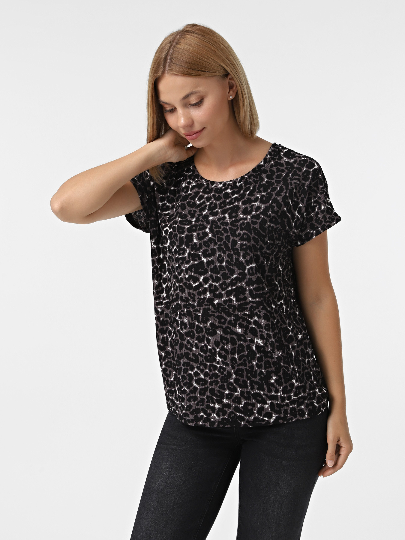 Футболка Only модель 15344399_Asphalt Fancy leo Фото