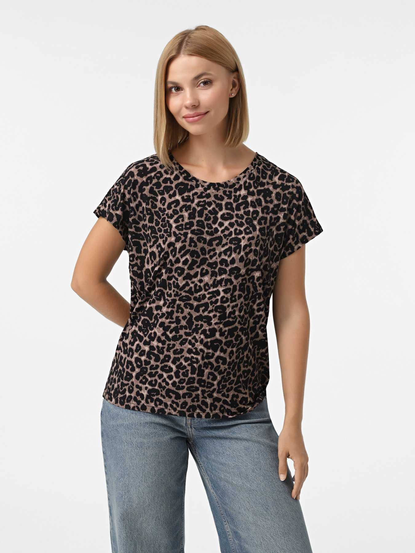 Футболка Only модель 15344399_Black Fancy leo Фото