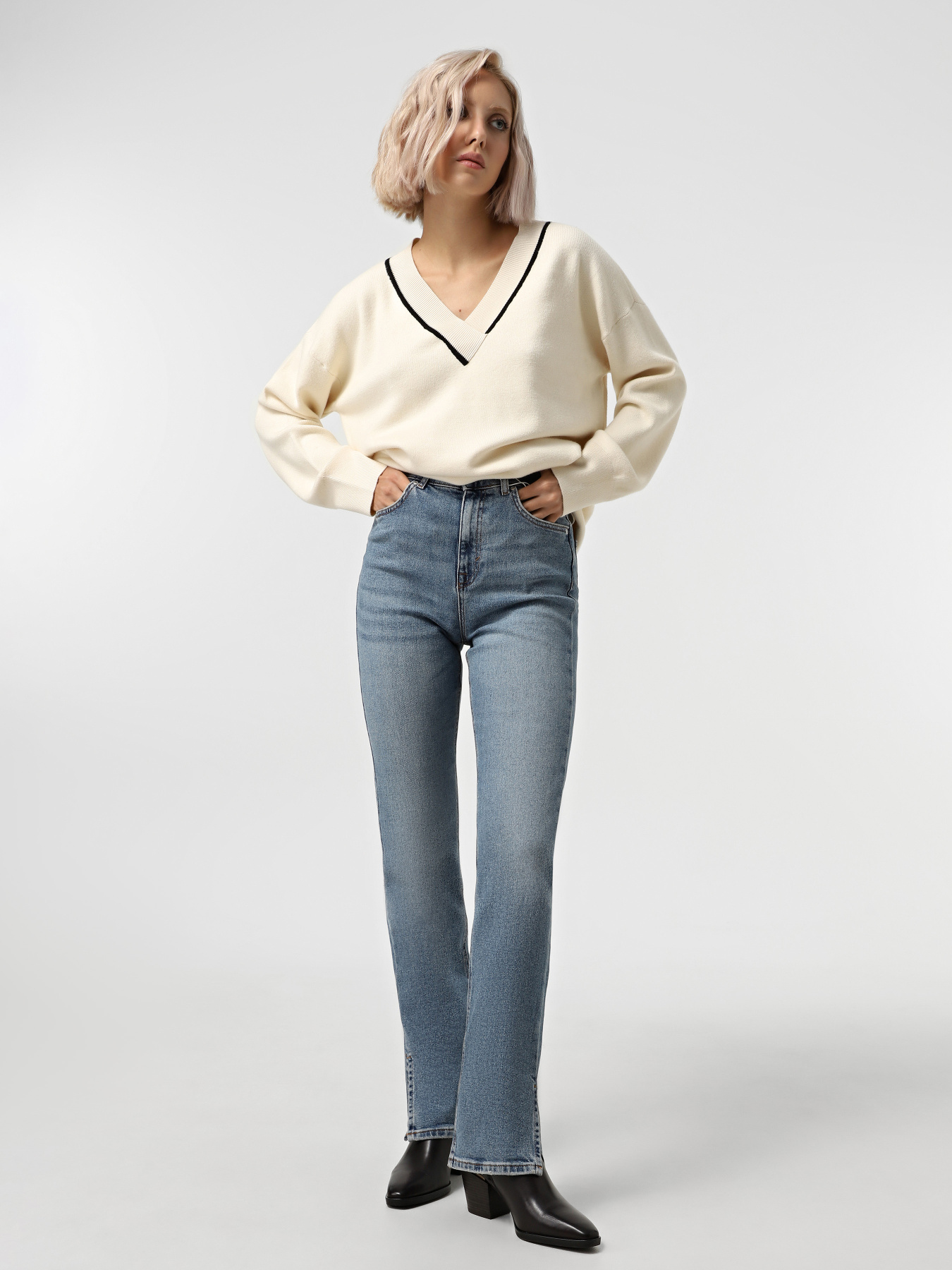 Прямые джинсы Only модель 15298007_Light Medium Blue Denim Фото